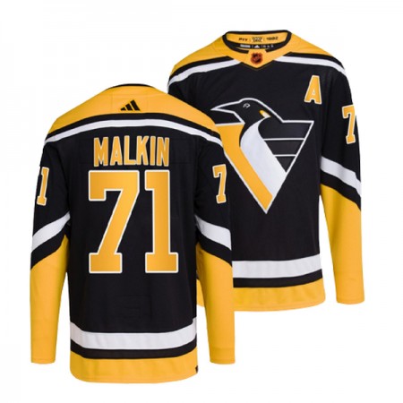 Miesten NHL Pittsburgh Penguins Pelipaita Evgeni Malkin 71 Reverse Retro 2.0 Adidas 2022-23 Musta Authentic